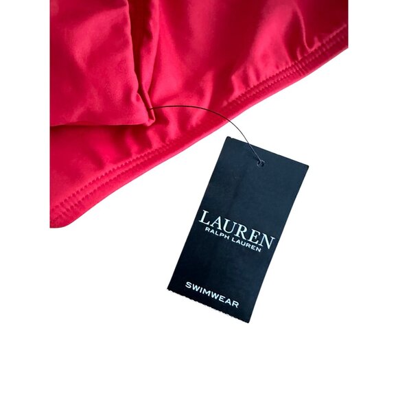 Ralph Lauren Red Mid-Rise V-Cut Bikini Swim Bottom US 14 NWT Swimwear Beach - Picture 5 of 7